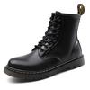 Large Size Hole Spring and Autumn Martin Boots Smooth Leather Classic Martin Shoes Fashion Men's and Women's Locomotive Boots Couple