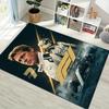 F1 Racing Movie Theme Character Print Area Rug Motorsport Non‑Slip Rectangular Floor Mat Living Bedroom Home Decor Racing Fan Carpet