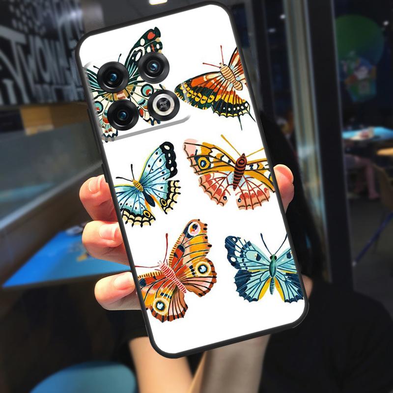 Butterfly Flower Funda For OnePlus 10T 8T 9RT 12 13 13R 11 9 10 Pro OnePlus Nord 4 CE 2 3 Lite N20 N30 Case