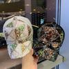 Sparkly Colorful Sequined Baseball Cap Breathable Mesh Back Adjustable Size for Beach Holiday Travel Wear