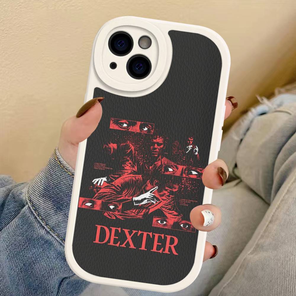 Movie D-Dexter Phone Case For IPhone 16 15 14 13 12 11 Pro Max Plus 16E Soft Leather Cover