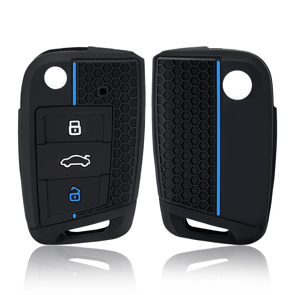 New Style Key Case Cover For Vw Golf 7 Gti Polo T-Cross T-Roc Touran Tiguan Skoda Octavia Rapid Fabia Seat Ibiza Leon Ateca