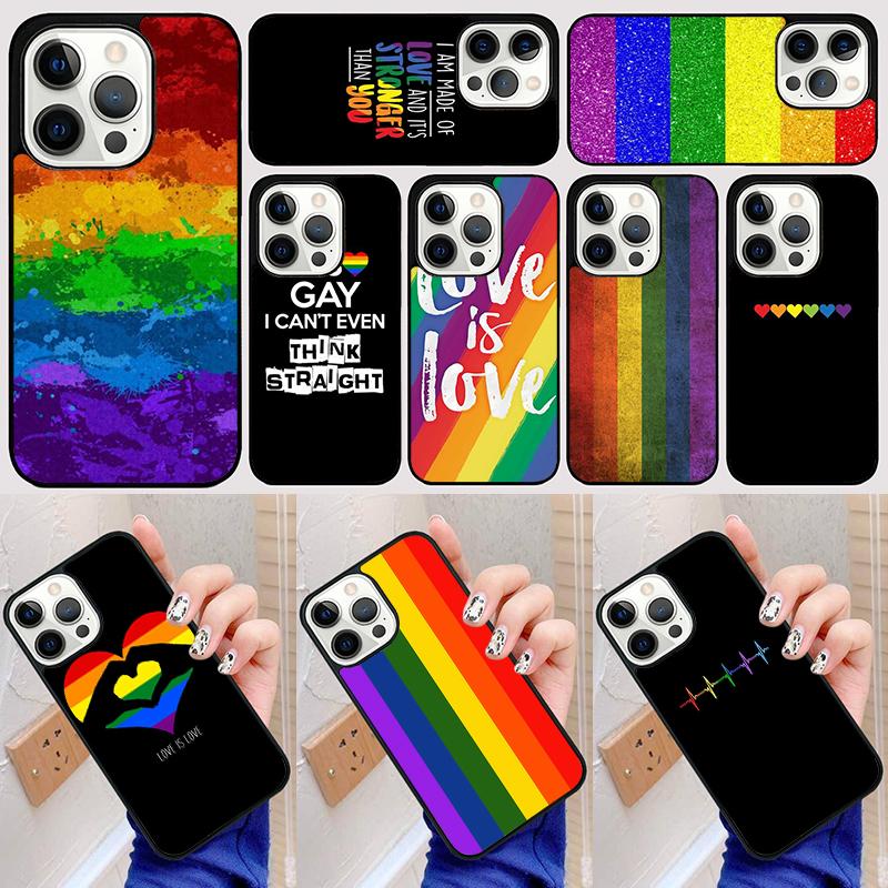 Gay Lesbian Lgbt Rainbow quotes Phone Case Cover for iPhone 17 Air 16 15 14 13 11 12 Pro Max Plus Fundas Coque