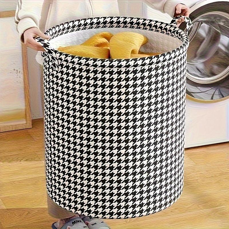 

US Warehouse Quick Ship Foldable Large Laundry Basket, High-Quality Fabric Storage Box with Handles for Home Organization чёрный