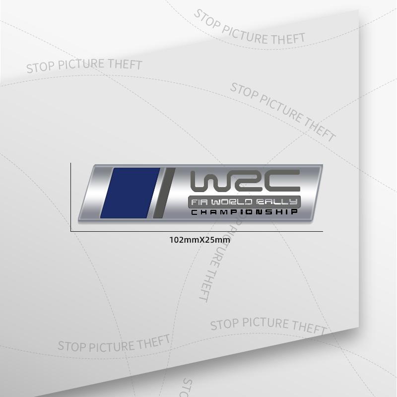 1Pcs 3D Metal WRC Logo Grille Emblem Badge Car Rear Tail Bumper Trunk Sticker For VW Hyundai POLO GOLF Toyota Honda Citroen