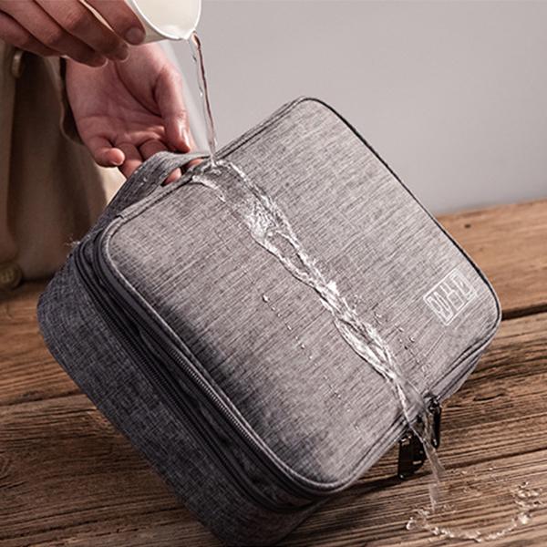 3 Layers Travel Electronic Organizer Bag Carrying Pouch Case for Smart Phone Earphone USB Cable Charger Hard Drive Flash Memory
