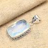 Pingente lindo feito à mão de prata esterlina 925 com pedra preciosa de opala leitosa para mulheres