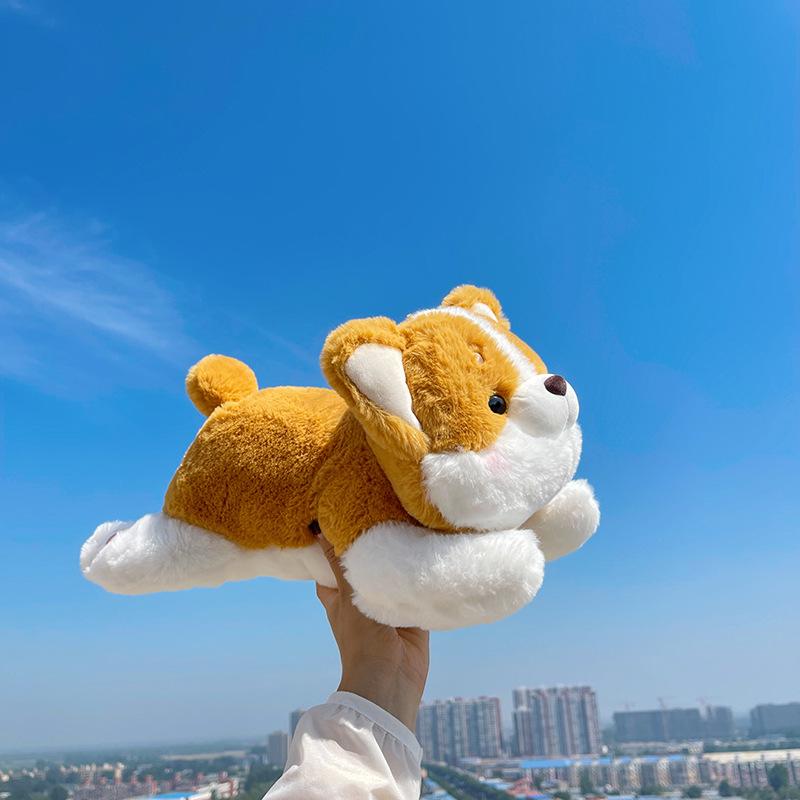 New Corgi Cute Plush Toy Doll Car Home Shopping Mall Ornament Children's Soothing Pillow Doll