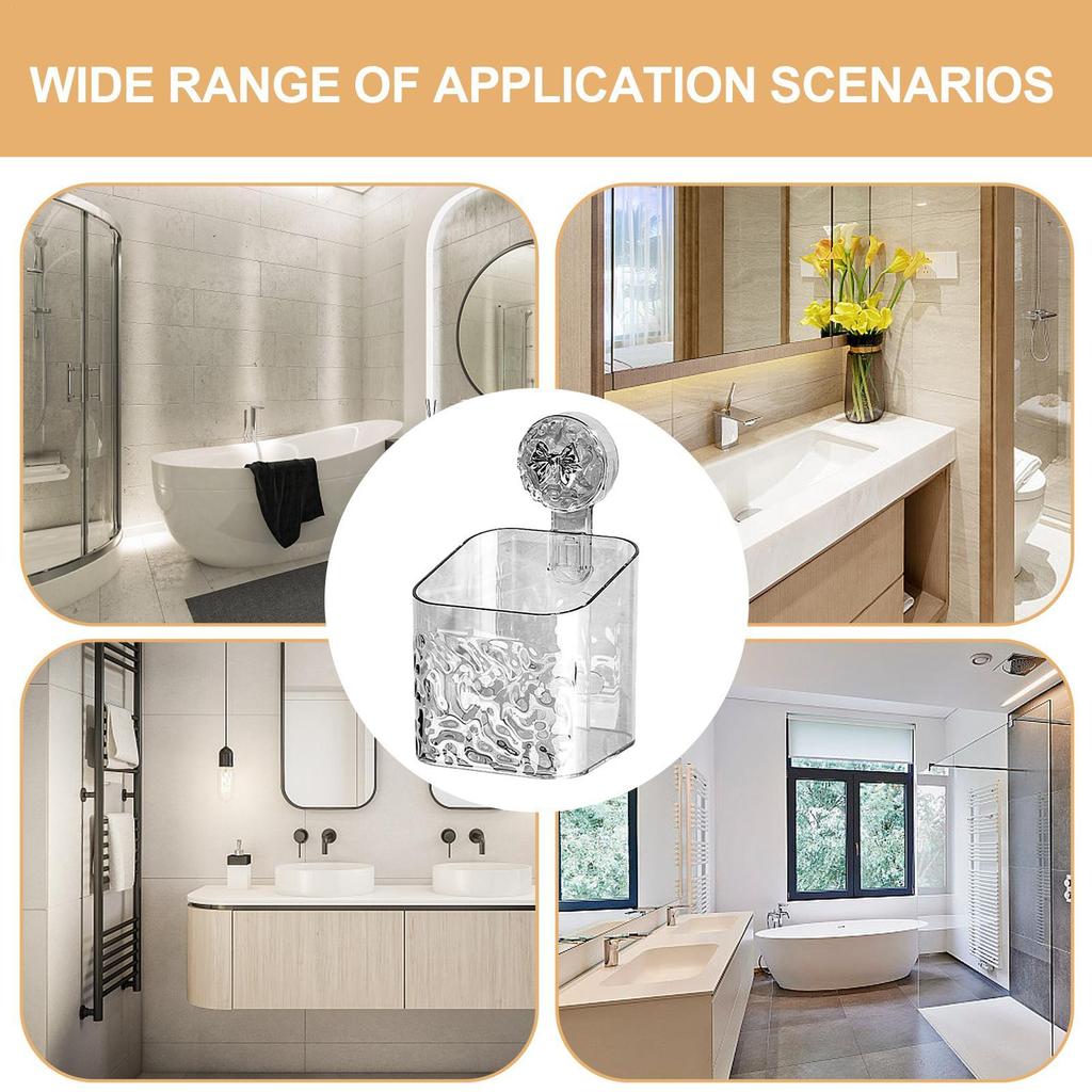 Shower Shelf Suction Cup Large Capacity Quick-Drain Suction Cup Storage Rack For Bathroom For Shampoo Soap Toothbrush