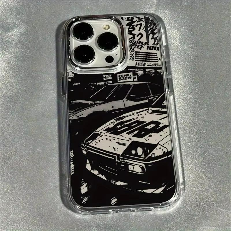 

Black Car Silhouette Style Phone Case For iPhone 17 16e 16 15 14 13 12 11 Pro Max X 8 7 Air Plus Plating Transparent Soft Cover iPhone Air