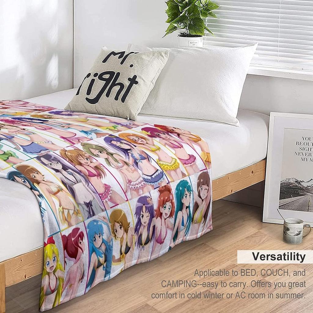 PreCure Flannel Fluffy and Stylish Blanket, All Season, Washable, Cold Weather Protection, Cute, 80"x60