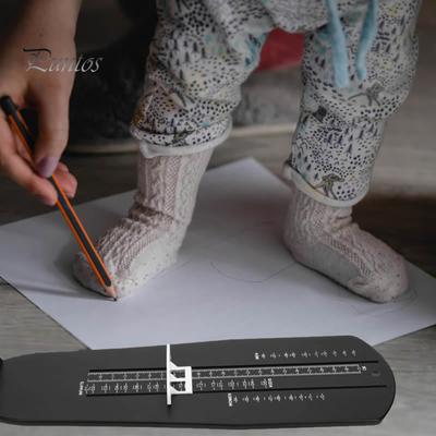 Schuhgrößenmessgerät für Kleinkinder, Kinder, Männer und Frauen, Fußlängenmessgerät, Schuhgrößenlineal, Heimfußmessgerät, genaue Messtabelle
