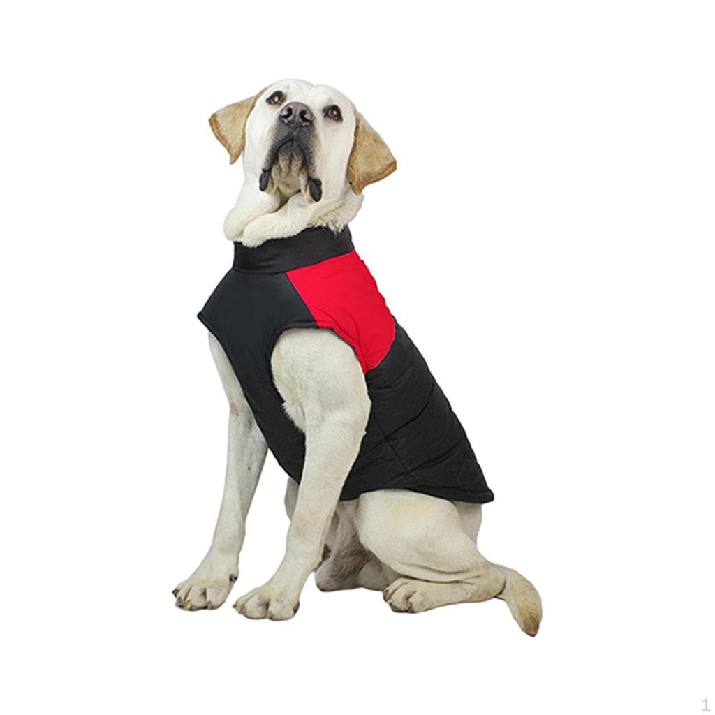 Dog Coat Vest Windproof Winter Dogs Outfits Pet Clothes Apparel Zip up Cold Weather Apparels for