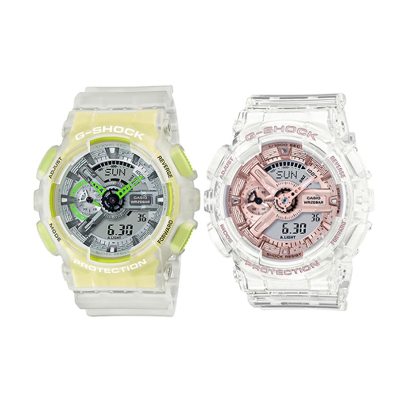 

Casio watch series-GAGMA fashionable and energetic street dual display waterproof and shockproof movement quartz movement GA-110LS-7A&GMA-S110SR-7A белый