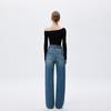 2026 European Style High-End Women's Wide Leg Summer Jeans - High Waist, Loose Fit, French Luxury, Floor-Length