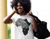 Africa T-Shirt African Lion Roaring Side View African Map Born King Men Cotton Tee