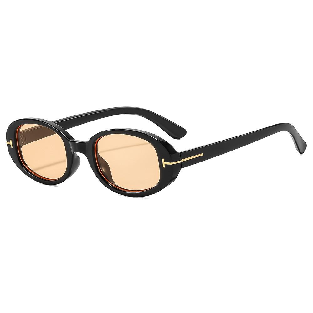 Retro Elliptical Sun Glasses For Women Men Uv400 Antiglare Outdoor Travel Fashion Accessory