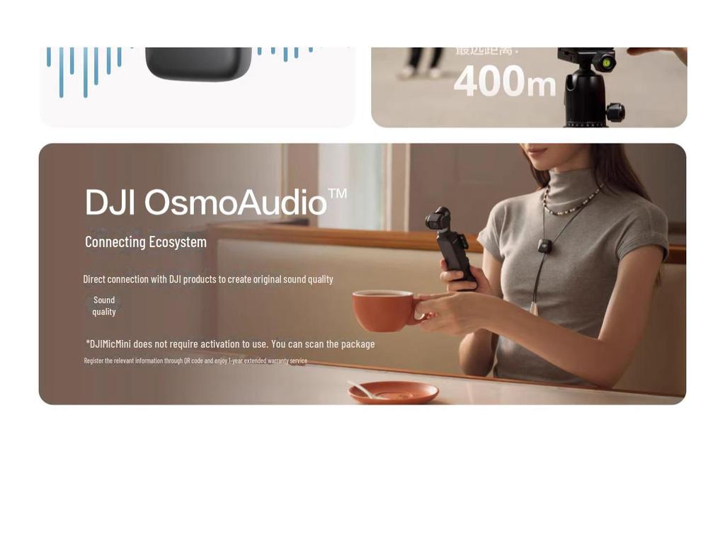 DJI Mic Mini: Wireless Noise-Reduction Clip-On Microphone for Live Broadcasting, Vlogs, Interviews, and Mobile Phone Recording.