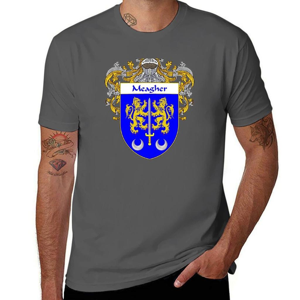 Meagher Coat Of Armsfamily Crest Tshirt Unisex T Shirt Graphic Cotton T Shirts High Quality Tshirt