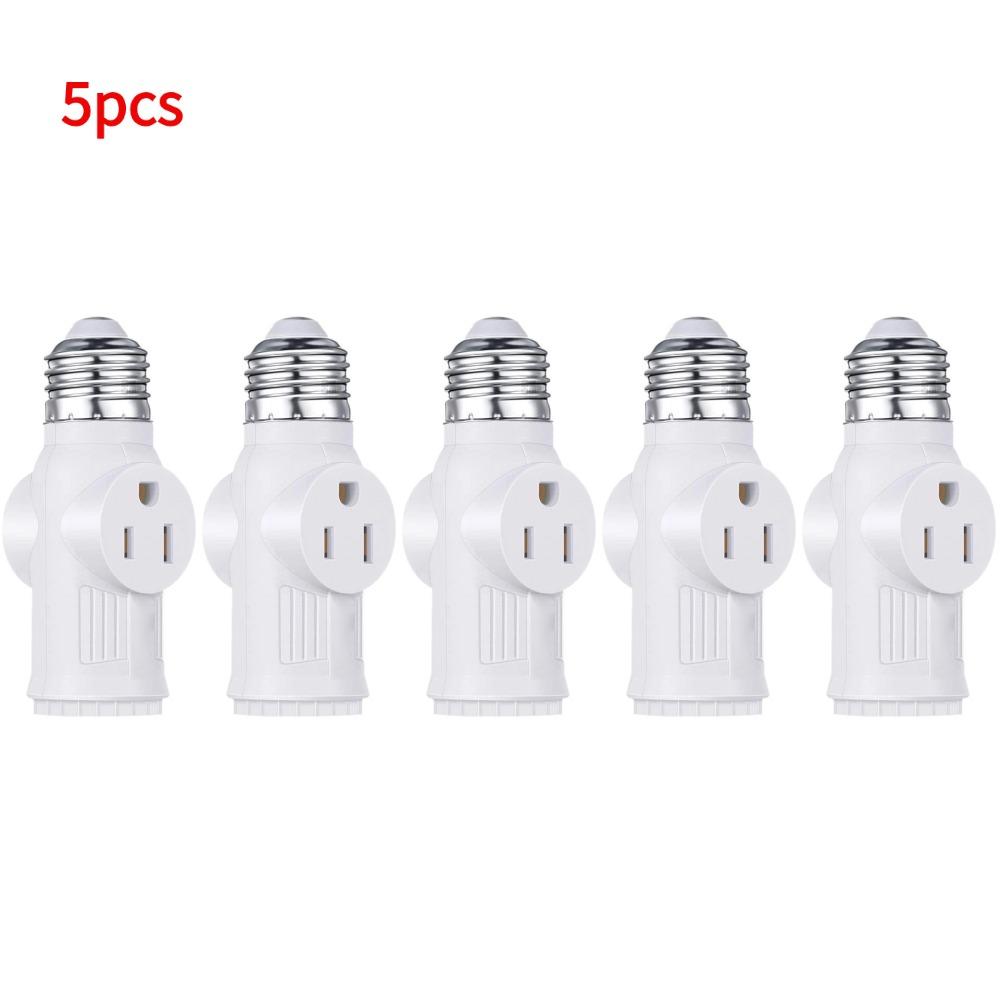 L5-15R US to E27 E26 Light Bulb Socket With Pull Chain Switch AE26/E27 Lamp Base Prong Light Socket To Plug Adapter