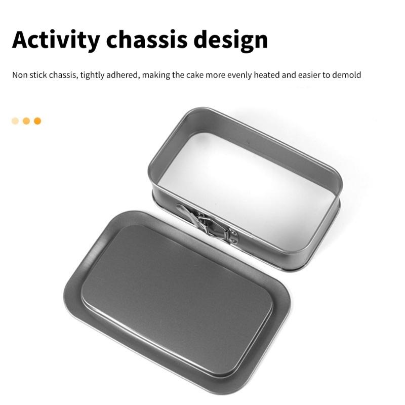 Carbon Steel Cheesecake Pan With Locking Clasp Easy Releases Mould For Dessert Nonstick Rectangular Bakeware