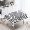 Tovaglia Geometrica Semplice Rettangolare Bianca e Nera Impermeabile Decorazione Tavolo Matrimonio Ristorante Cucina Casa