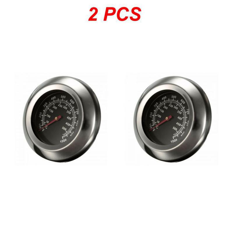 500 ℃ 1000℉ Degree Roast Barbecue BBQ Smoker Grill Thermometer Temp Gauge Dia 3" Outdoor Stainless Steel BBQ Thermometer 2024