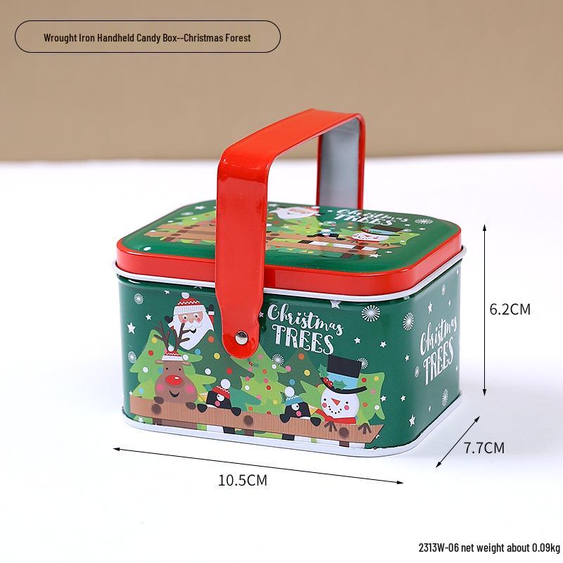 Creative Christmas Tin Bucket for Candy, Biscuits & Snacks - Ideal Gift Packaging