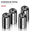 4Pcs Car logo New Round Valve Metal Auto Parts For Honda CRX Pilot B-series D-series H-series Civic FIT CRV Accord Accessories