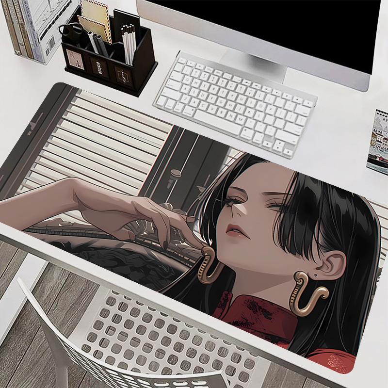 Mousepad Laptop Mouse Pad Office PC Accessories Keyboard Pad Rubber Cup Mat Soft One Piece BoaHancock Mouse Mat Large Desk Mat
