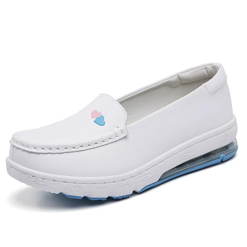White Air Cushion Nurse Shoes for Women Comfortable Soft Sole Women Shoes  New Heart-shape Work Shoes Zapatos De Mujer