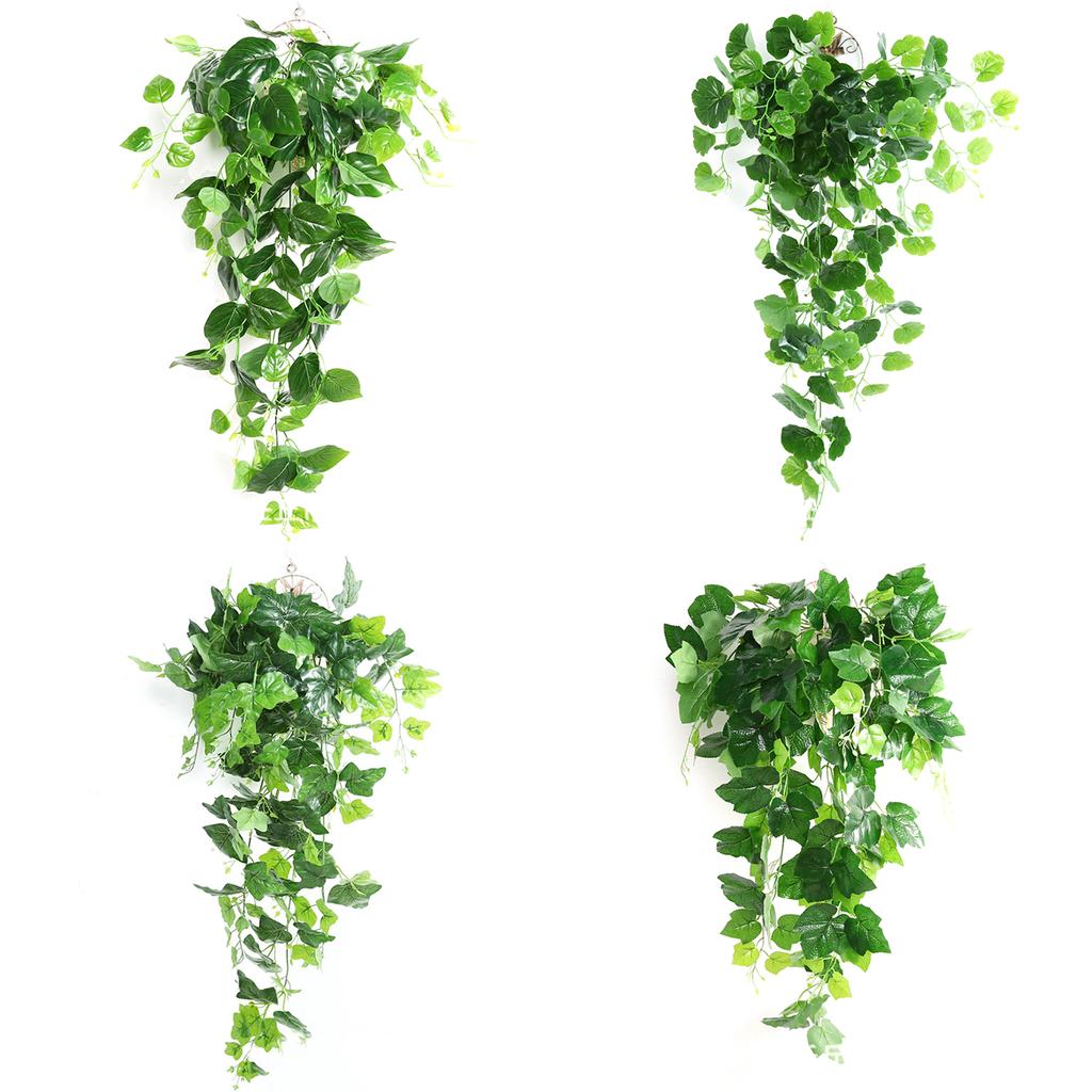 Faux Plant Wall Hangings Artificial Plant Wall Hangings Lifelikes Foliage 4 Styles Fakes Hangings Plant for Indoor