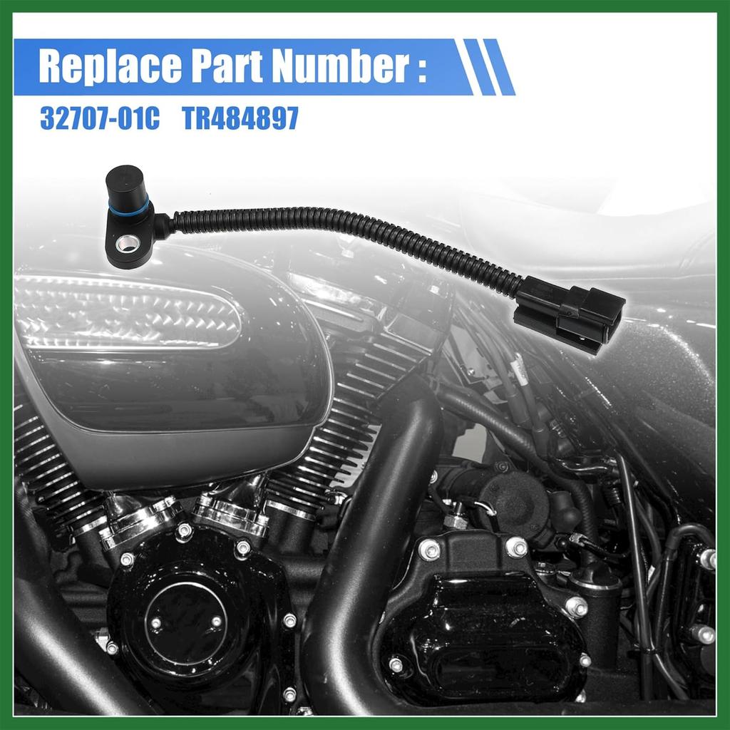 Motoforti Crank Crankshaft Position Sensor for Harley Softail FXST for FLST Sportster XL Dyna 32707-01C TR484897 933-1001 Long-Lasting