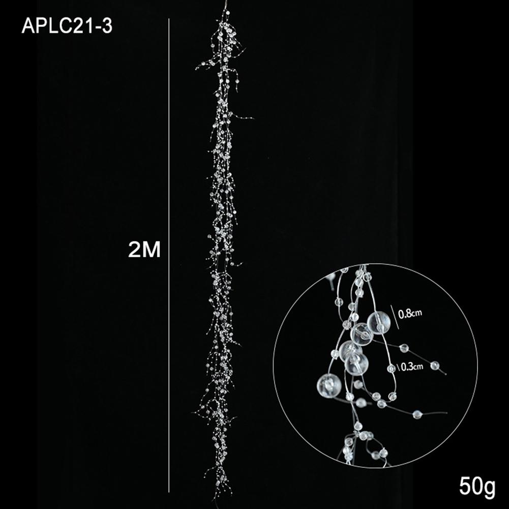 

Прозрачные стеклянные сосульки, гирлянда 2 метра для украшения праздничной елки Transparent