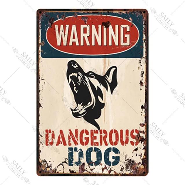 Dog Rules Metal Print Plates Lovely Bulldog Boxer Beagle Great Dane Metal Tin Sign Poster Vintage Pub Bar Sign Man Cave Plaques
