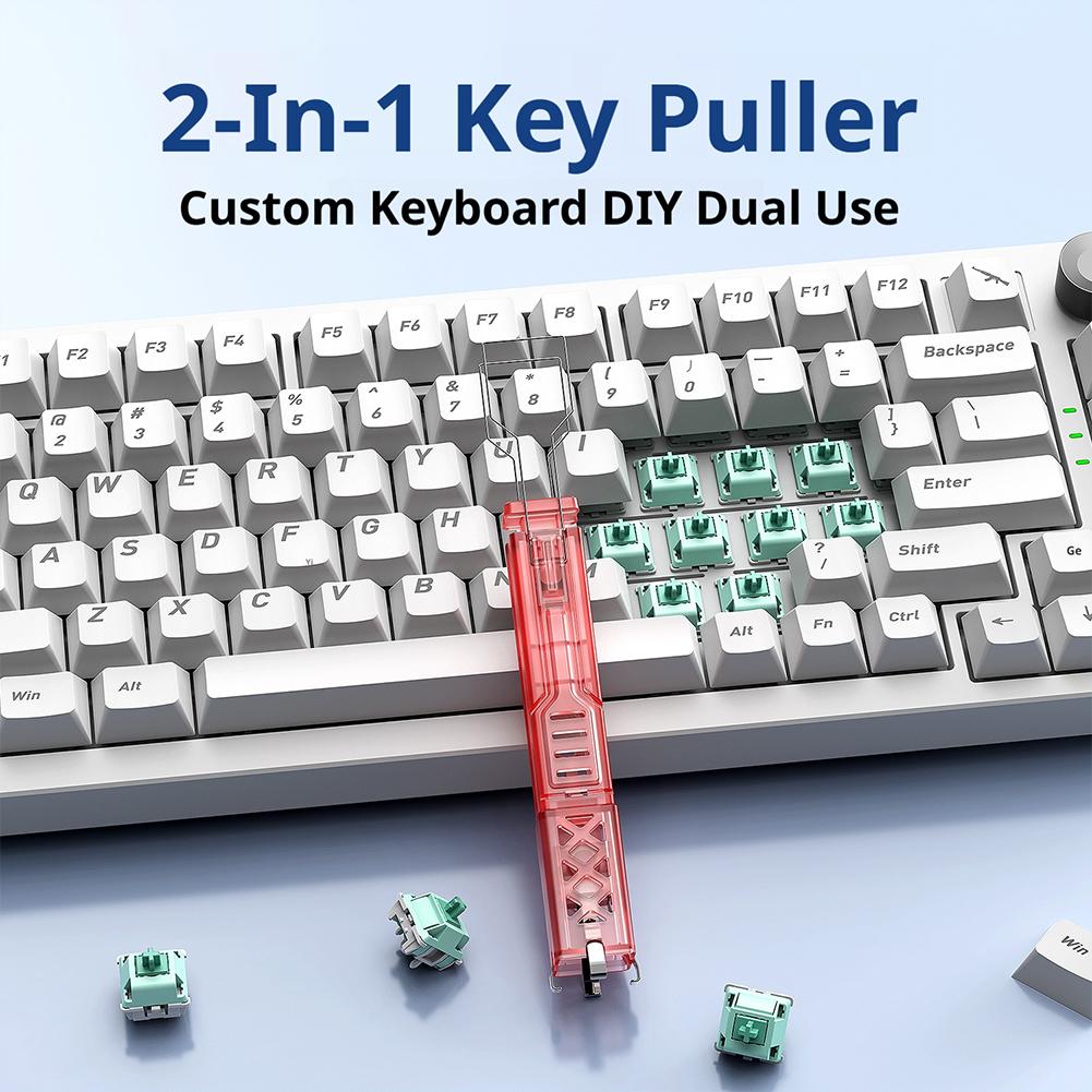 2-in-1 Keyboard Keycap Puller Switch Extractor Tool Universal Key Cap Shaft Remover Kit For Gaming Keyboard Repair