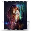 Nordic Wolf Pattern Shower Curtains Animals Tiger Bath Curtain High Quality Waterproof Polyester For Bathroom With 12Pcs Hooks