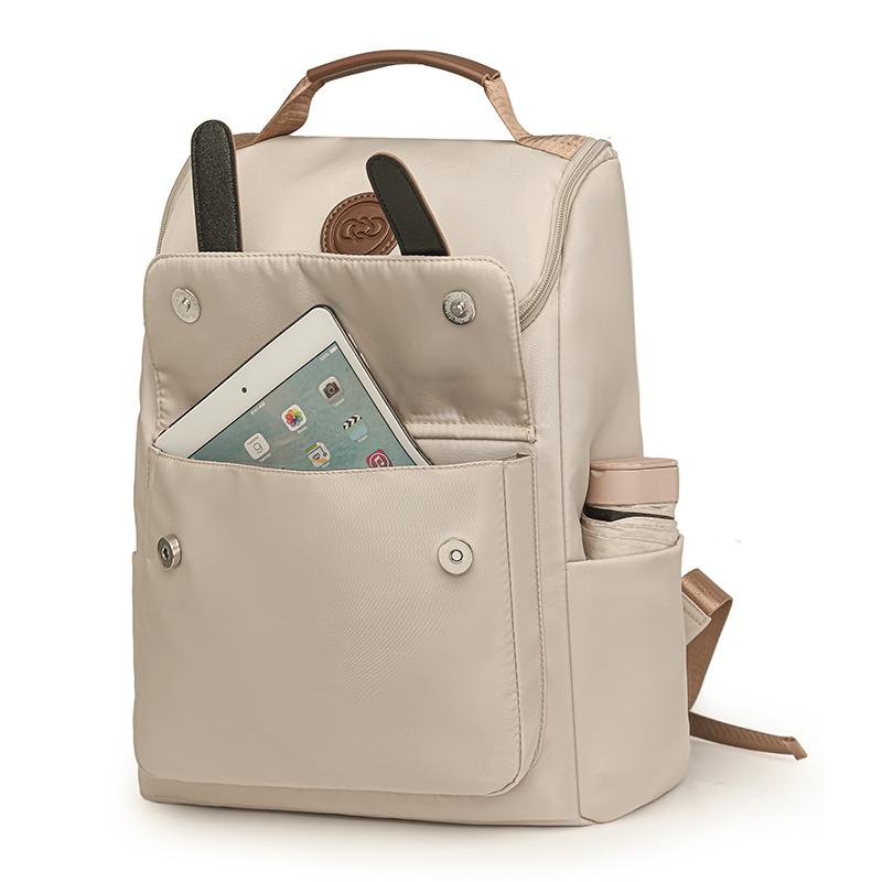 Backpack Women's Solid Color Schoolbag Large Capacity Backpack