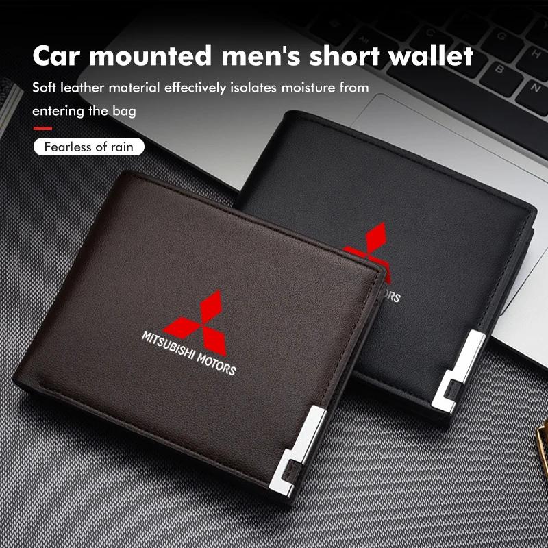Men's RFID Blocking Slim Wallet Multi-Card Holder for Mitsubishi Eclipse Cross Xpander Mirage YG2