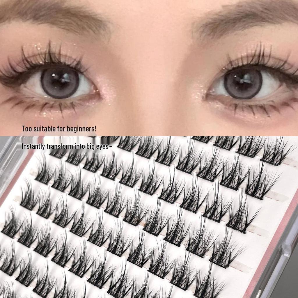 Ying Lier Layered Mink False Eyelashes - Beginner-Friendly Natural Clusters