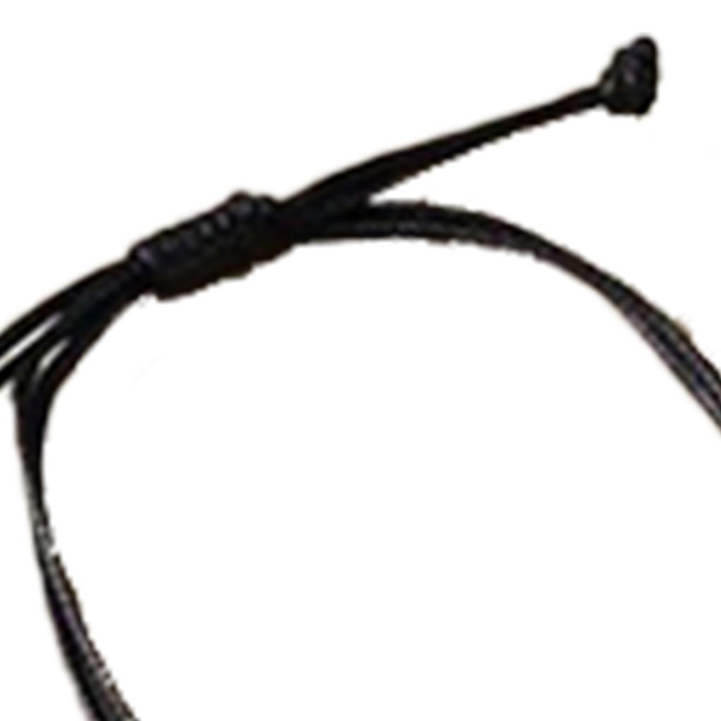 Lovers Bracelet Dark Glowing Adjustable Star Pendant Woven Couple Bracelet for Daily Dating Party Black