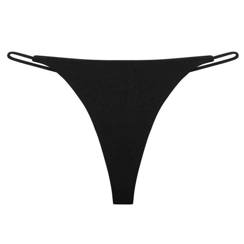 Tanga sexy pentru femei cu broderie fluture Chiloți bikini Lenjerie de corp din bumbac Pantaloni T