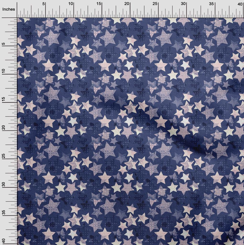 oneOone Cotton Flex Blue Fabric Galaxy Sewing Fabric By The Yard Printed Diy Clothing Sewing Supplies 40 Inch