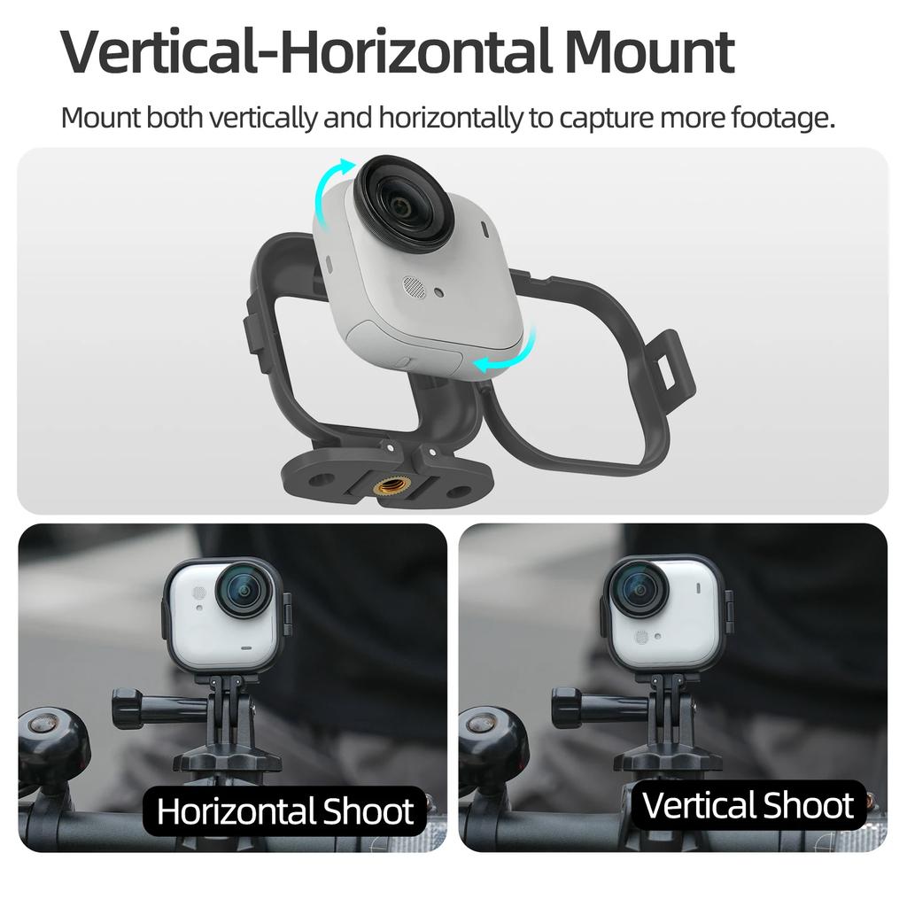 Protective Frame Cage For Insta360 GO Ultra Frame Housing Case Mount For Bike/Tripod/Pole For Insta 360 GO Ultra Accessories