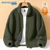 Jeanswest Men's Double-Sided Fleece Stand-Collar Jacket