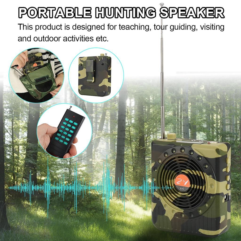 E67 35W Jagdattrappe, elektronischer Vogelrufer, Tarnung, für den Außenbereich, elektrischer Jagdattrappe-Lautsprecher, MP3-Lautsprecher, Fernbedienungs-Set