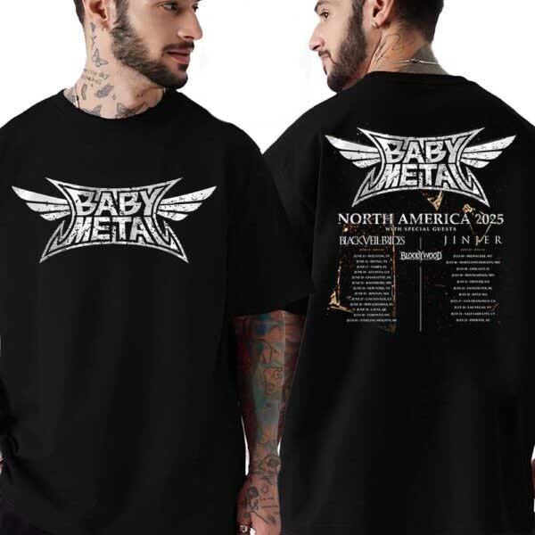 Babymetal North America Tour 2026 Dates List With Special Guests 2 Sides T-Shirt S