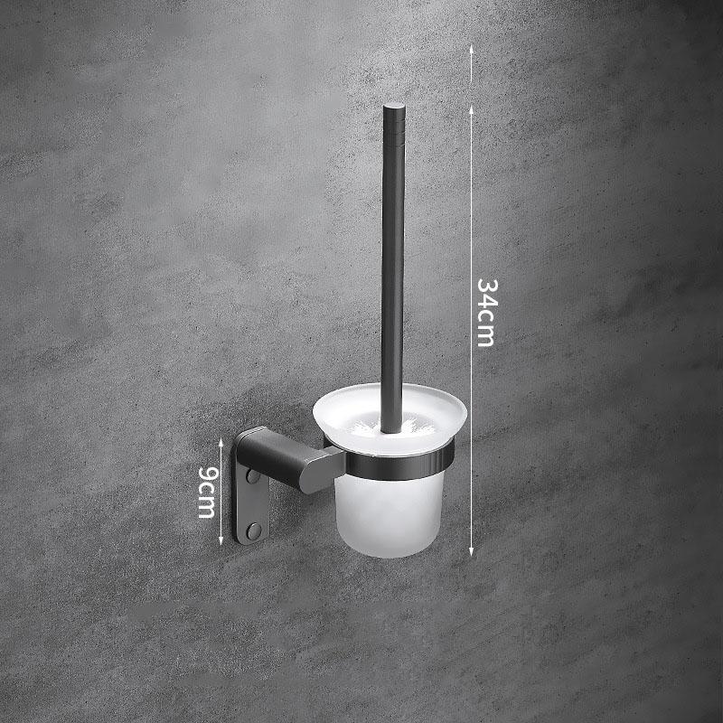 Szary Pistoletowy Aluminiowy Uchwyt na Ręczniki Łazienkowe Montowany na Ścianie Zestaw Łazienkowy Drążek na Ręczniki Uchwyt na Ręczniki Papierowe Uchwyt na Szczotkę do Toalety Akcesoria Łazienkowe