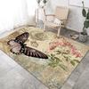 Tappeto Stampato con Motivo Floreale Fauna Melograno Crisantemo Fascino Vintage Tappeto Decorativo per Soggiorno Camera da Letto Zona Divano