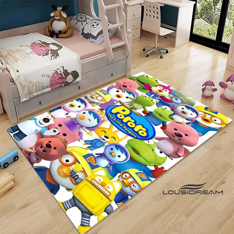 2026 Tappeti con Motivo a Forma di Pesce Carino P-Pororo-Park 15 Misure Tappetino per Pavimento Soggiorno Camera da Letto Comodino Tappeto Area Tappeto per Giochi Camera dei Bambini Decorazione per la Casa